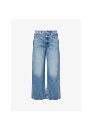 Womens Mother The Dodger Flood Wide-Leg Denim Jeans