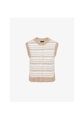 Womens Me And Em Fairisle Jacquard Wool-Blend Knitted Vest