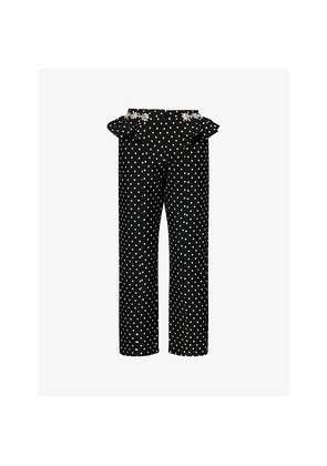 Womens Sister Jane Scene Spot Embellished Woven Trousers