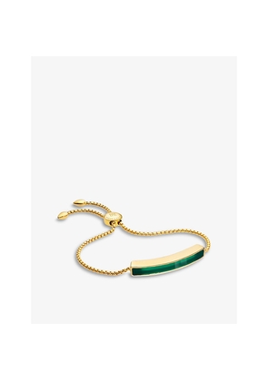 Womens Monica Vinader Baja 18ct Gold-Plated Vermeil and Green Onyx Bracelet