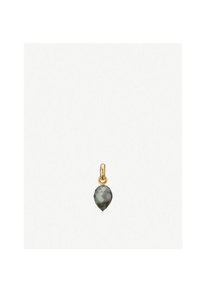 Womens Monica Vinader Fifi 18ct Gold-Plated Vermeil and Labradorite Pendant Charm