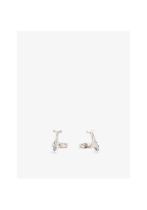 Mens Tateossian Feng Shui Fish Sterling-Silver Cufflinks