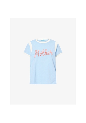 Womens Mother The Boxy Goodie Inset Cotton-Jersey T-Shirt