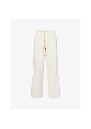 Womens Adanola Logo-Plaque Wide-Leg Wool Trousers