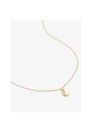 Womens Monica Vinader Initial J 18ct Gold Vermeil-Plated 925 Sterling Silver Necklace