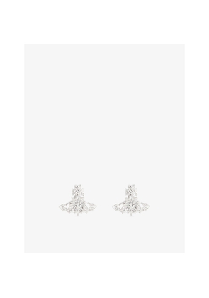 Womens Vivienne Westwood Jewellery Mariette Brass and Cubic Zirconia Stud Earrings
