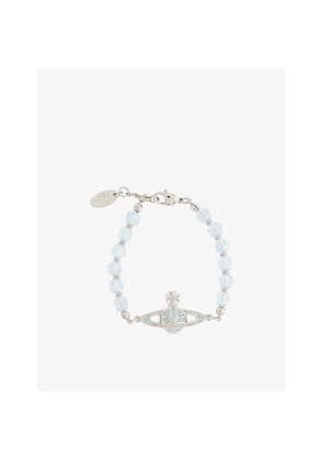 Womens Vivienne Westwood Jewellery Messaline Brass and Cubic Zirconia Beaded Bracelet