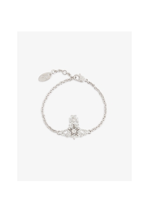 Womens Vivienne Westwood Jewellery Mariette Silver-Plated Brass and Cubic Zirconia Bracelet