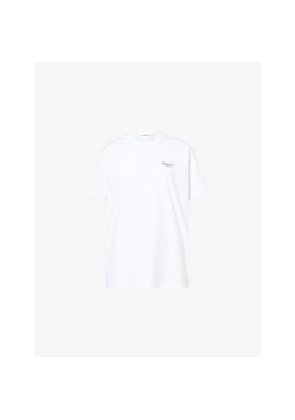 Mens Givenchy Brand-Print Crewneck Cotton-Jersey T-Shirt