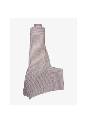 Womens Issey Miyake Stripes Asymmetric Knitted Midi Dress