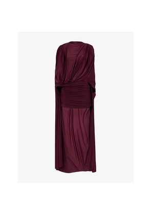 Womens Deme Alexandra Draped Stretch-Mesh Mini Dress