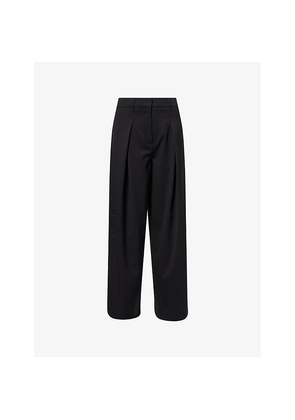 Womens Me And Em Exaggerated Wide-Leg Wool Trousers