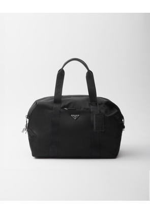 Re-Nylon and Saffiano leather duffle bag
