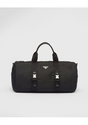 Re-Nylon and Saffiano leather duffle bag