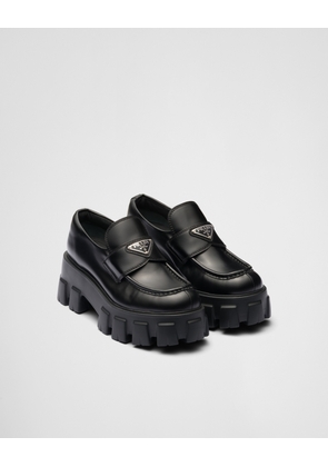 Brushed leather Monolith loafers