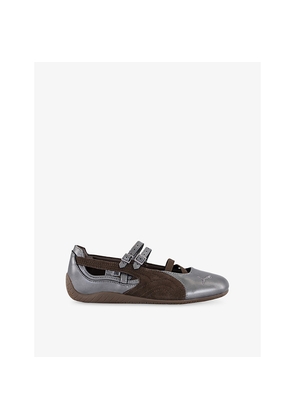 Womens Puma Speedcat Leather and Suede Ballet Flats