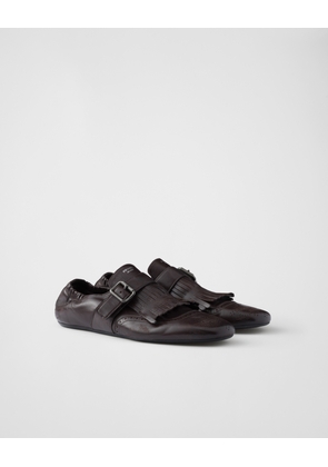 Shuffle fringed monk strap shoes