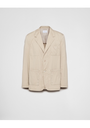 Single-breasted cotton blend jacket