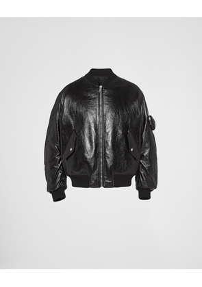 Nappa leather bomber jacket