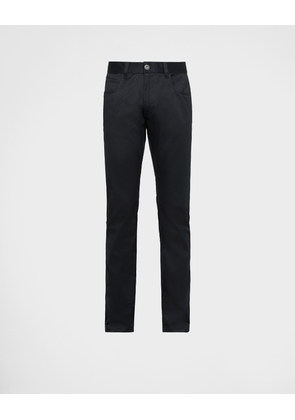 Five-pocket stretch drill jeans