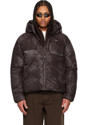 Dime Brown Wavy Puffer Jacket