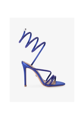 Womens Carvela Spiral 105 Faux-Leather Heeled Sandals