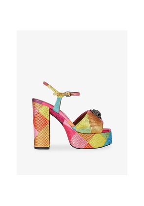 Womens Kurt Geiger London Kensington Faux-Leather Platform Sandals