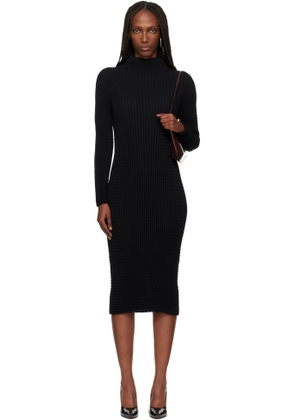 ISSEY MIYAKE Black October Spongy-BK58 Midi Dress
