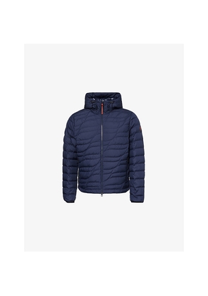 Mens Moncler Brand-Patch Hooded Shell-Down Jacket