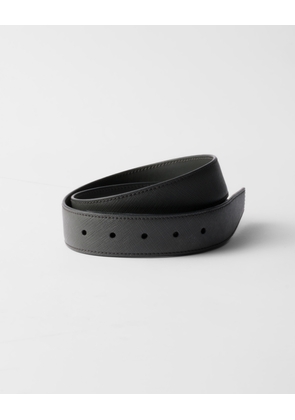 Saffiano leather belt strap