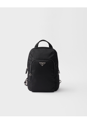 Re-Nylon and Saffiano leather backpack