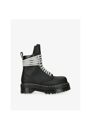 Womens Rick Owens x Dr. Martens Quad Sole Steel-Toe Leather Ankle Boots