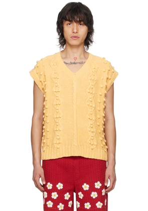 HARAGO Yellow Appliqué Vest