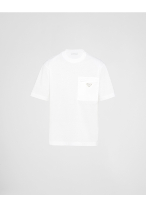 Re-Nylon and jersey T-shirt