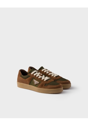 Downtown Re-Nylon and suede sneakers