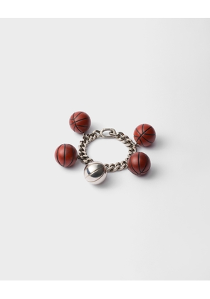 Metal basketball bracelet