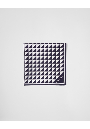 Printed silk twill scarf 55x55