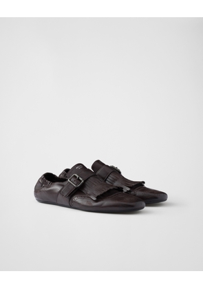 Shuffle fringed monk strap shoes