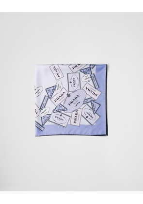 Printed silk twill scarf 90x90