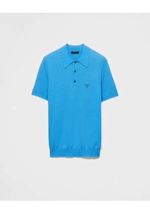 Short-sleeved cotton polo shirt