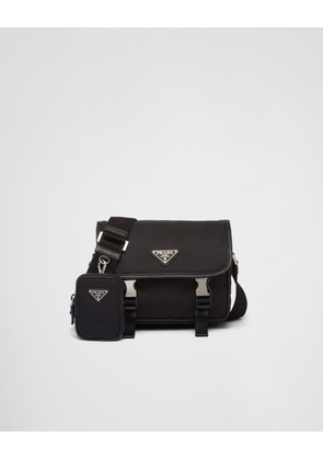 Re-Nylon and Saffiano leather shoulder bag