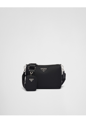 Re-Nylon and Saffiano leather shoulder bag