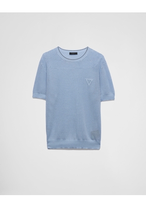 Silk and cotton crew-neck sweater