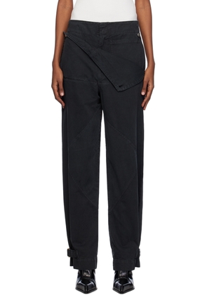 Dion Lee Black Belted Shell Trousers