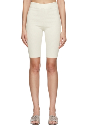 ANDREĀDAMO White Knit Shorts