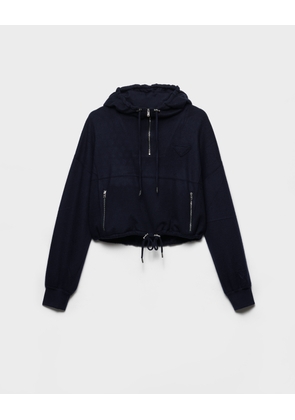 Wool and cashmere hoodie