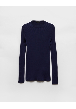 Ribbed cotton crew-neck sweater