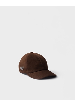Suede baseball cap