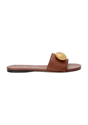 Pebble slide in soft calfskin