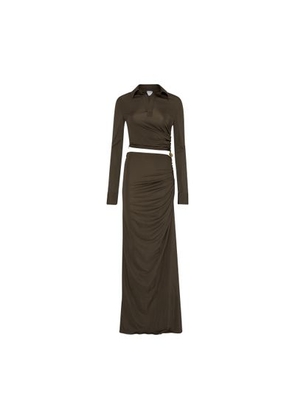 Long flowing dress in viscose